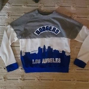 Pink LA DODGERS  sweater and leggings